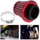 thumbnail image 2 of Cono de filtro de aire redondo de 38 mm Kit de inducción de entrada de aire frío automático universal para motocicleta todoterreno ATV Four Pit Bike (rojo), 2 of 5