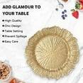 thumbnail image 5 of Gold Charger Plates Set of 12, Reef Plate Chargers for Dinner Plate, Round Plastic Table Chargers for Thanksgiving, Christmas, 5 of 7