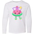 thumbnail image 3 of Inktastic Cute Watermelon with Sunglasses Long Sleeve Youth T-Shirt, 3 of 5