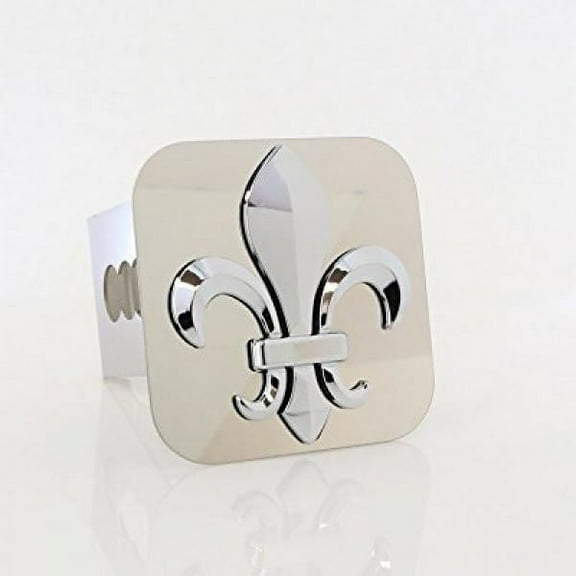 Au-TOMOTIVE GOLD Class III Trailer Stainless Steel Hitch Plug for Fleur-De-Lis (Chrome)