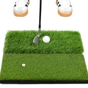 BIRDIEBLAST Premium Dual-Turf Golf Hitting Mat, 10mm Foam Padding with Rubber Backing, Golf Practice Mat for Indoor and Outdoor Training (1) C30