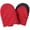Red, variant on Clwellge Silicone Mini Oven Mitts, Non-Slip Grip Surfaces Kitchen Gloves with Hanging Loops, 2-Pack, 5.5" x 7", Black