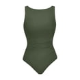 thumbnail image 4 of Yievot One Piece Swimsuits for Women Ruched Tummy Control Bathing Suit Summer Beach Vacation Ladies Swimwear, 4 of 8