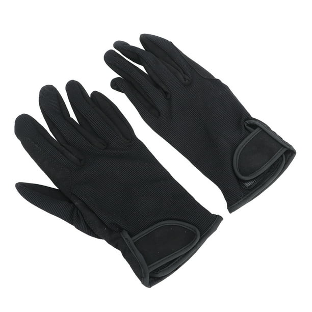 1 par de guantes de equitación negros antideslizantes con pantalla táctil guantes de equitación ecuestre para hombres y mujeres S/M