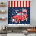 thumbnail image 5 of 4th of July Sheer Curtains 84 Inches Long, Patriotic Red Truck American Flag Star Firework Light Filering Curtains, Breathable Simi Curtain Privacy Drapes for Living Room Bedroom Window Treatment, 5 of 9