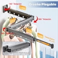thumbnail image 4 of Ulable tendedero Plegable para Ropa Pared,Tendederos Plegable de Pared 3 Brazos,tendederos retractiles Exterior,tendedero retractil,Perchero Extensible de para Interior y Exterior, 4 of 8