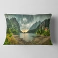 thumbnail image 2 of Designart 12" x 20" Green Polyester Throw Pillow, 2 of 5