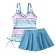thumbnail image 5 of Qingpeng Womens Tankini Bathing Suit Fashion Print Ruched Tummy Control Two Piece Swimsuit with Bottom Flowy Swimwear, 5 of 6