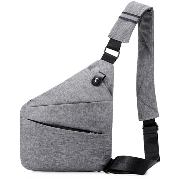 FloreceBien Bolso bandolera multibolsillos para hombre, bolso de pecho antirrobo