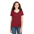 thumbnail image 1 of Camiseta Hanes Nano-T de algodón con cuello en V para mujer. S04V VintageRojo XS hanes 931031, 1 of 1