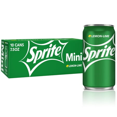 (3 Pack) Sprite Mini Cans, 7.5 Fl Oz, 10 Count (Best Tasting Diet Soda)