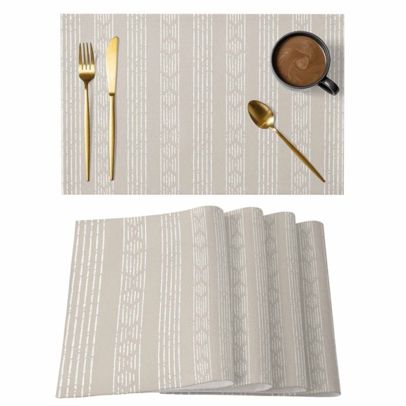 Vintage Bohemian Placemats Set of 12, Farmhouse Tribe Art Non-Slip Place Mats Washable Table Mats for Kitchen Dining Table Decorations Indoor/Outdoor