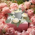 thumbnail image 7 of Tarmeek Romantic Candle Ring with Lilies, Elegant Artificial Flower Candle Holder, Valentines Day Decorations Candelabra Creates Cozy Ambiance for Valentine's Day Dinner, 7 of 7