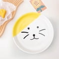 thumbnail image 2 of Cuenco de cerámica para mascotas, plato de alimentación para mascotas, soporte , Protector de cuello, aperitivo enlatado Cara de gato amarillo Yuyangstore Cuencos para gatos, 2 of 8