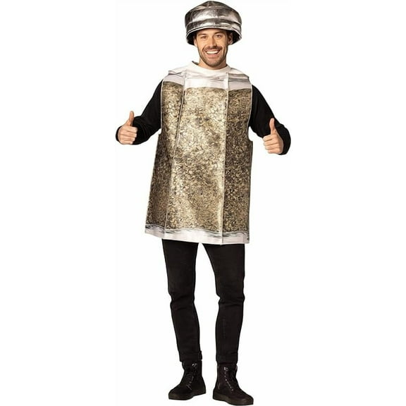 Pepper Shaker Glass Bottle Halloween Costume, Men and Women, Black, Adult One Size, R1172-OS