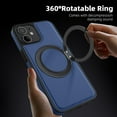 thumbnail image 3 of ELEHOLD Case for iPhone 11,  Magnetic Leather Case with 360°Rotatable Ring Stand [Compatible with MagSafe] Phone Case,Blue, 3 of 6