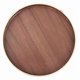 thumbnail image 1 of Japanese Style Round Wooden Food Dish Fruit Serving Tray Service Plate for Home Kitchen Hotel Use 27cm, 1 of 5