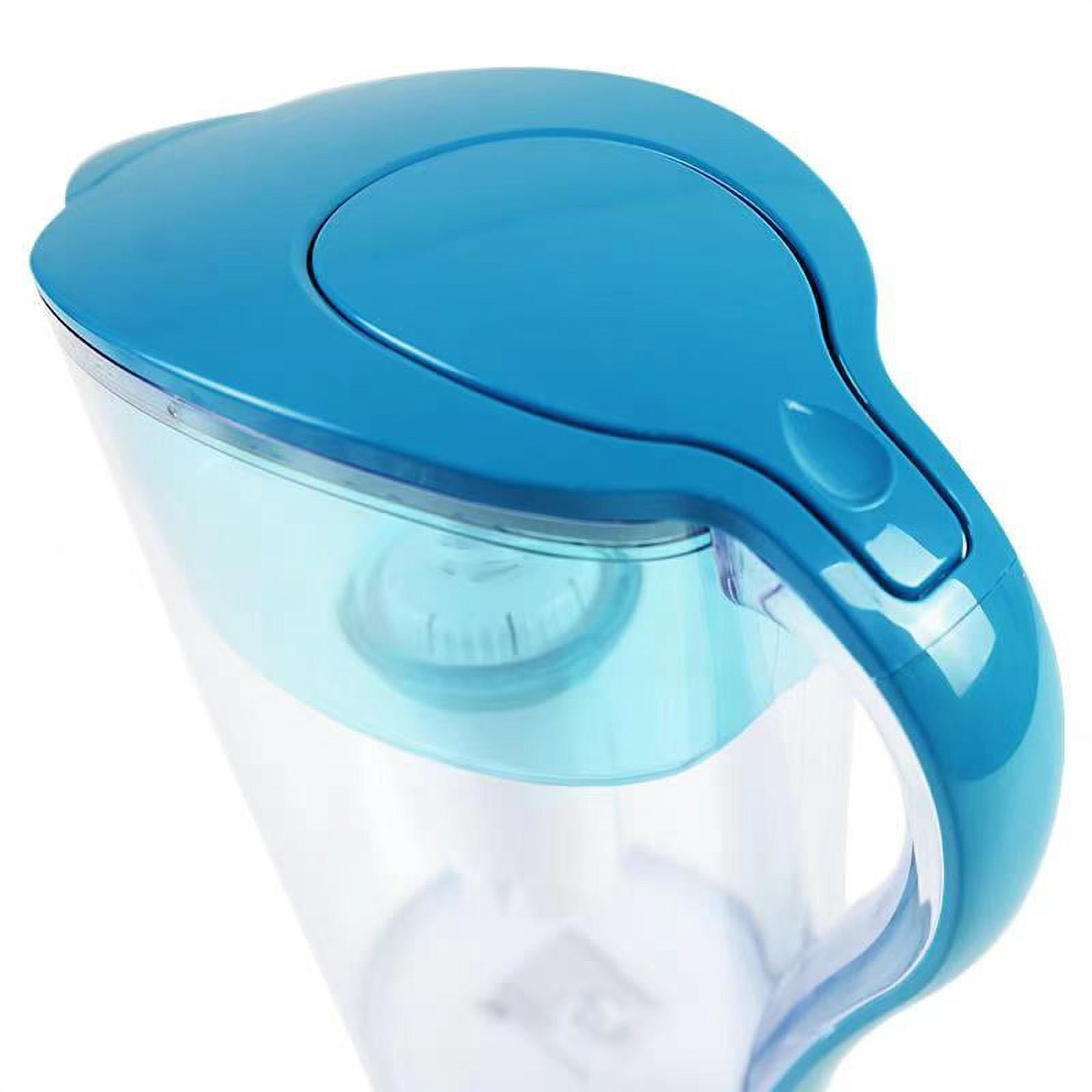 Great Value 10-Cup Water Pitcher, Blue, BPA-Free, BRITA Compatible, 2.5"Hx2.5"Wx4.8"D