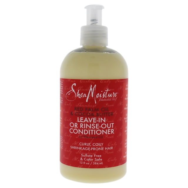 Acondicionador Shea Moisture sin enjuague aceite de palma rojo 13 oz