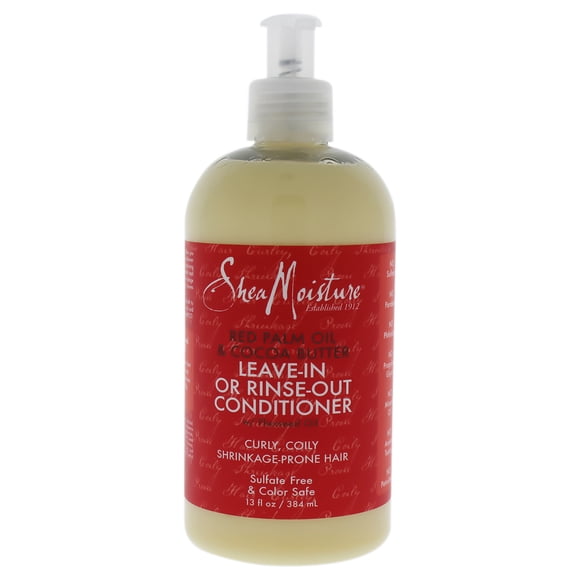 Acondicionador Shea Moisture sin enjuague aceite de palma rojo 13 oz