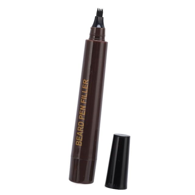 Crayon à Barbe, Stylo à Barbe Résistant à l'Eau 1.5ml pour Hommes Brun Foncé