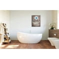 thumbnail image 3 of Bathroom Wall Art Daisy Canvas Pictures Vintage Canvas Artwork Flowers Bathtub Rustic Wood Board Background Contemporary Wall Art Decor Bedroom Living Room Office Home Framed Ready to Hang 12" x 16", 3 of 5