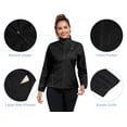 thumbnail image 2 of Little Donkey Andy Women's Lightweight Softshell Jacket Windbreaker for Running Travel Hiking, Windproof, Waterproof (Black XS), 2 of 8