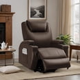 thumbnail image 3 of Vineego Power Lift Recliner Chair PU Leather for Elderly with Massage,Brown, 3 of 8