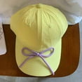 thumbnail image 2 of Color Candy Bowknot Baseball Cap For Women Breathable Spring Summer Sun Hat Korean Style Adjustable Hat For Face Baseball Tights Women, 2 of 3