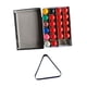 thumbnail image 2 of Juego de 22 mini bolas de billar de 2,5 cm, portátiles, suaves y resistentes, con soporte triangular para torneos deportivos recreativos., 2 of 8