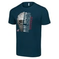 thumbnail image 2 of Men's Starter Navy Columbus Blue Jackets Half Helmet Logo T-Shirt, 2 of 3