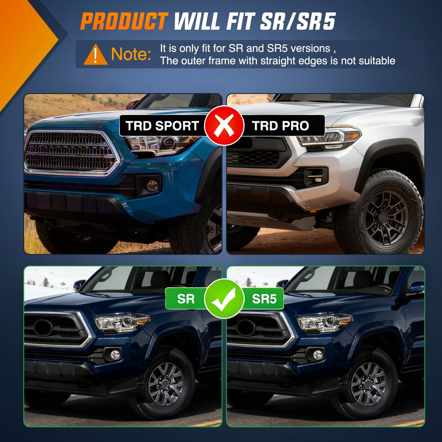 Nilight Fog Lights Assembly Fit for 2016-2023 Toyota Tacoma SR SR5 Model Only Fog Light Replacement Clear Len Driver and Passenger Side