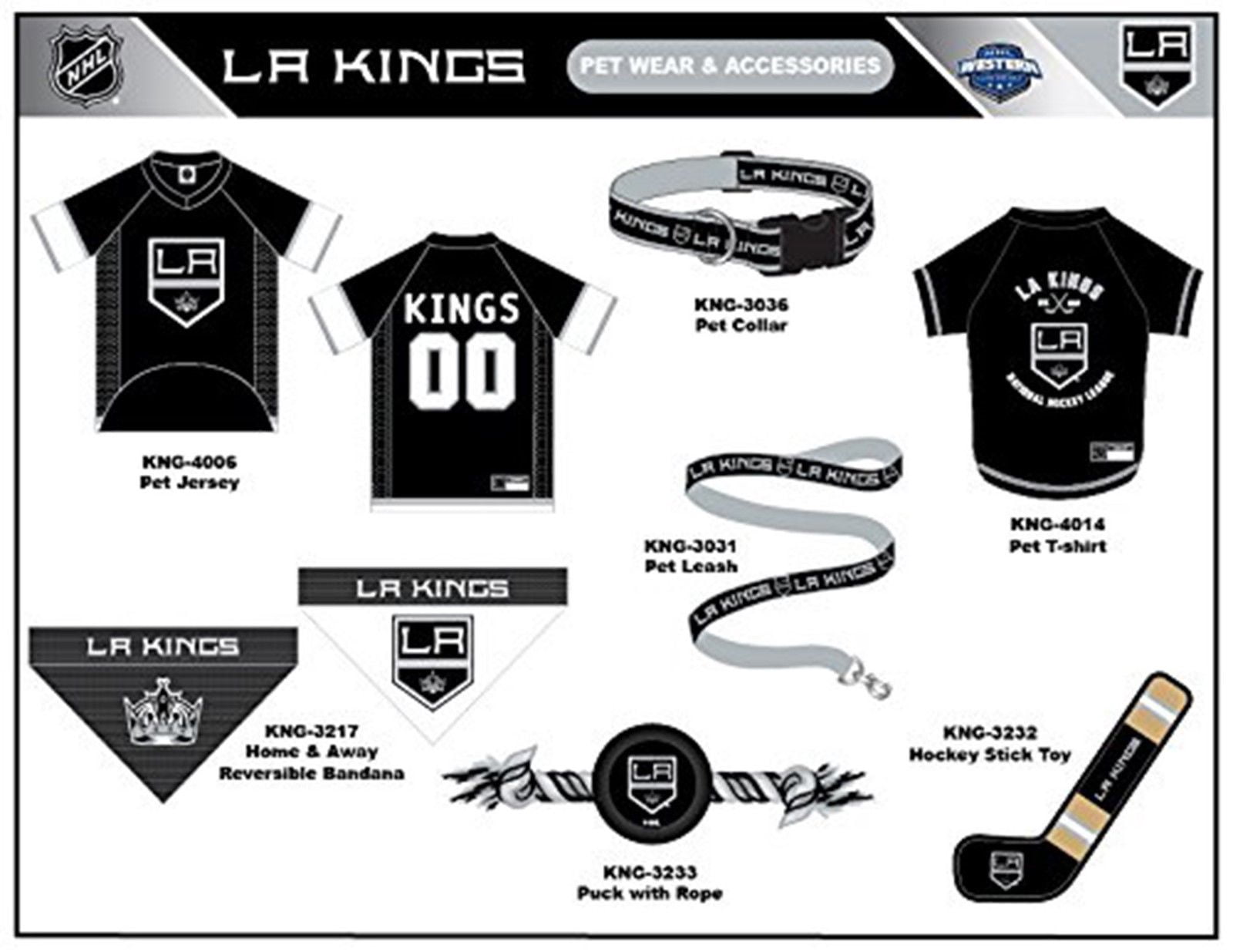 Pets First NHL Los Angeles Kings Bandana! NEW Reversible Pet Bandana - 2 sided Premium Bandanna