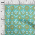 thumbnail image 1 of oneOone Tissu Polyester Lycra Rayé & Paisley Imprimé Ikat au Mètre 56 Pouces de Large, 1 of 4