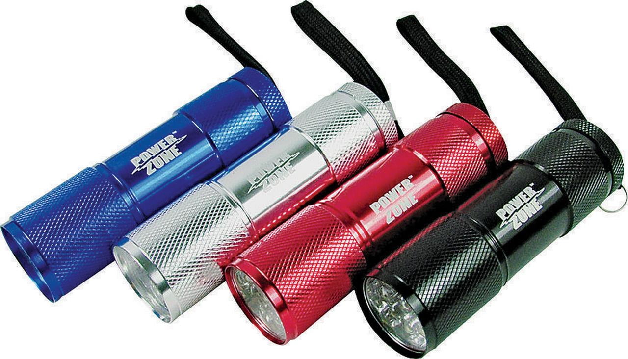 Flashlight 9 Led Aluminum (12 Pack)