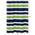 thumbnail image 5 of Stripe Navy and Green Fabric Shower Curtain by Sweet Jojo Designs, 5 of 5