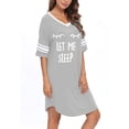 thumbnail image 3 of Dellytop Women's Short Sleeve V Neck Oversized Shirt Nightdress, 3 of 5