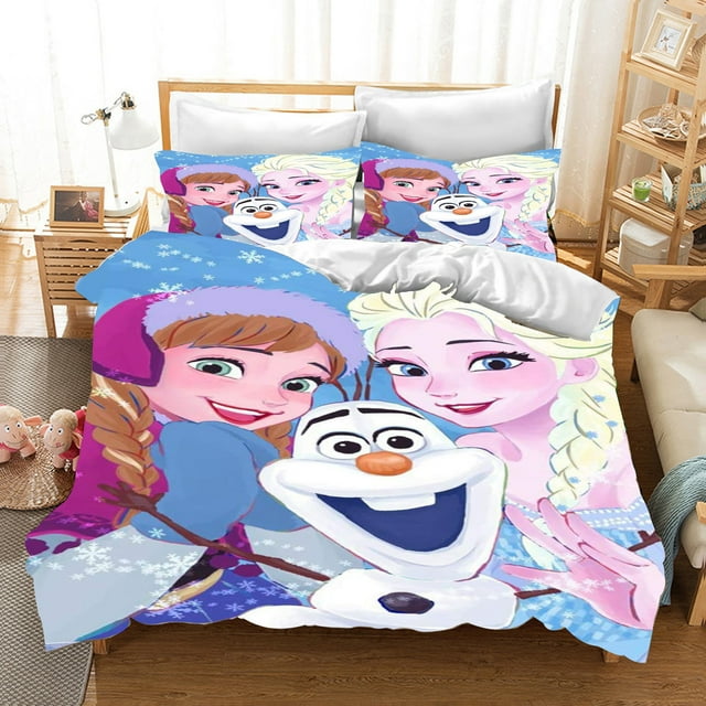 Frozen 3D Children'S Bedding Set Duvet Cover Set kingTwin Size Bedding Sets Universal, Suitable For Children And Adults