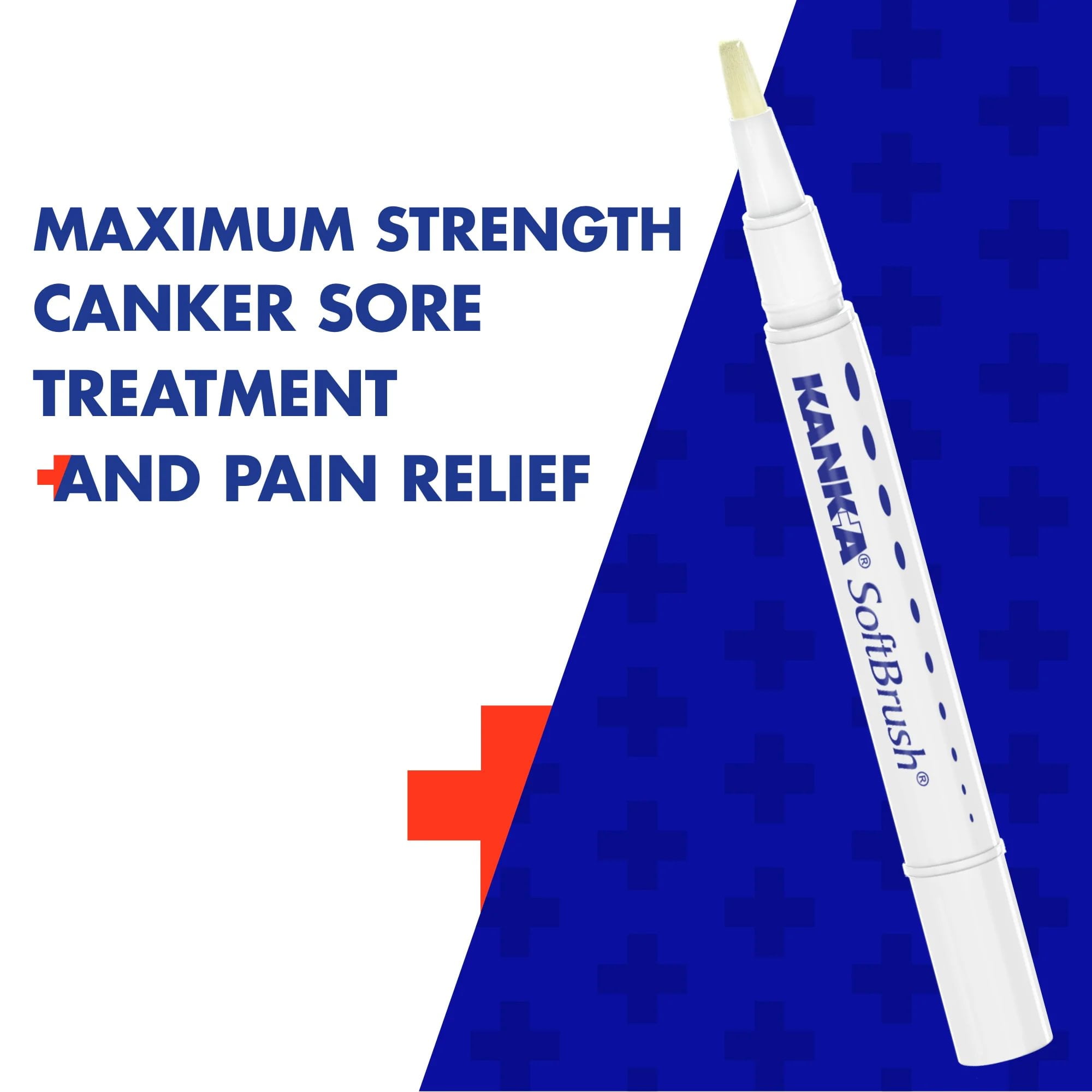 (2 pack) Kank-A Oral Pain Relief Gel with SoftBrush Applicator, .07 oz