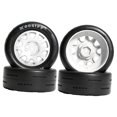 thumbnail image 1 of Ruedas RC, neumáticos, 4 ruedas hexagonales de 34 mm, accesorio de bricolaje, fácil instalación, profesional, resistente, de repuesto, color negro, 1 of 8