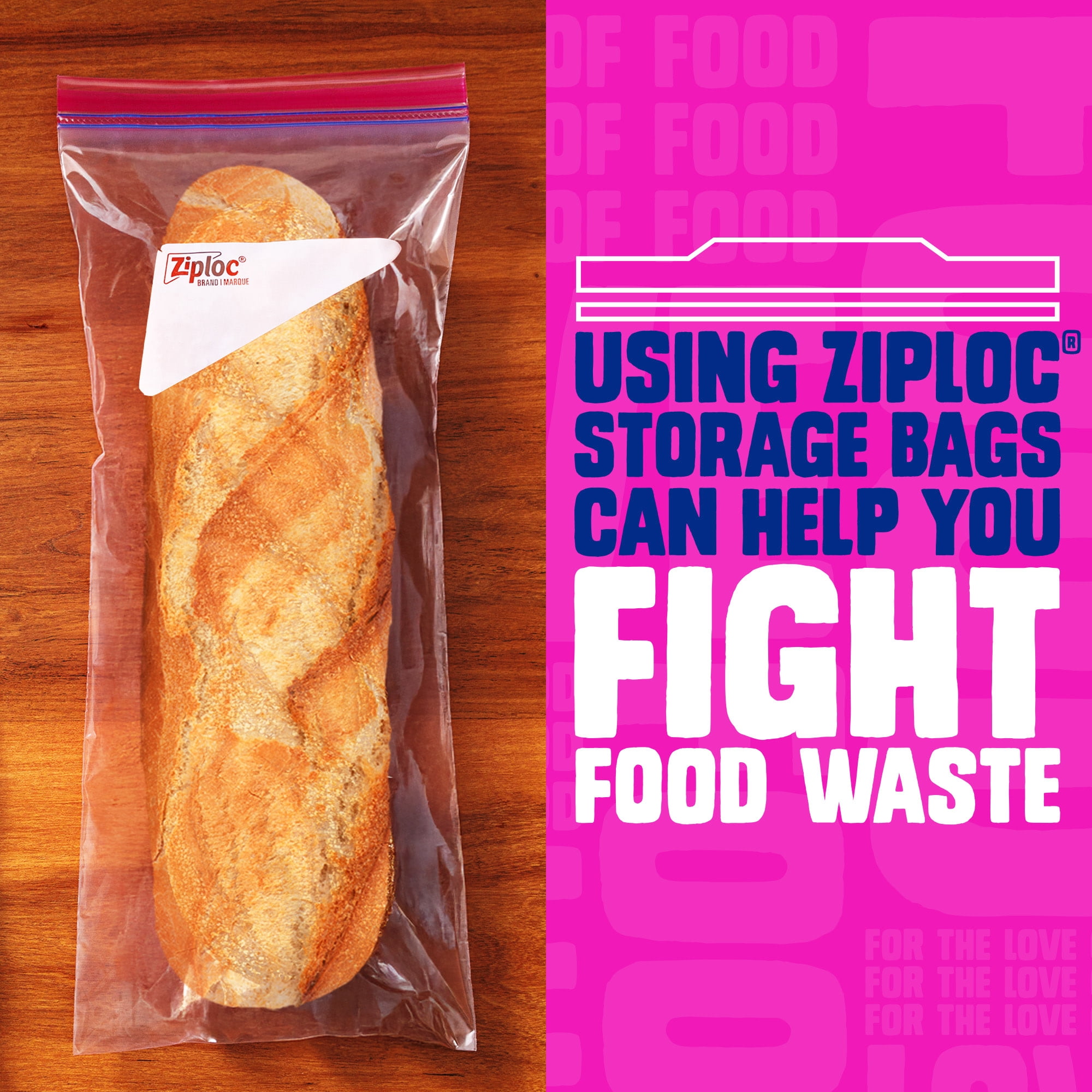 Ziploc® Brand Tall Storage Bags, Seal Top Closure, 10 Count