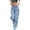 Blue, variant on Bibifish Womens Pants Oversized Wide Leg Blue Jeans Pants Casual Loose Fit High Waist Washed Graphic Trousers For Ladies