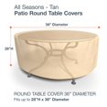 thumbnail image 2 of Budge P5A31SF1 Toutes Saisons Couverture de Table de Patio Ronde, Petit, Brun, 2 of 7