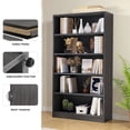 thumbnail image 4 of MAYEERTY Gray 5-Shelf Modern Wood Bookcase, 60" Tall, for Bedroom, Living Room, and Manga Library, 4 of 7