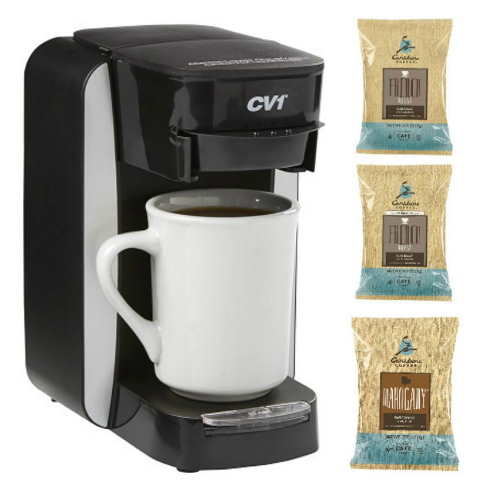 Café Valet Single Serve Coffee Maker With Individually Wrapped Coffee