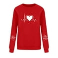 thumbnail image 4 of FAWUUDO Valentines Sweatshirt Women: Love Heart Graphic Hoodie Long Sleeve Shirt Lovers Gift Pullover Top, 4 of 7