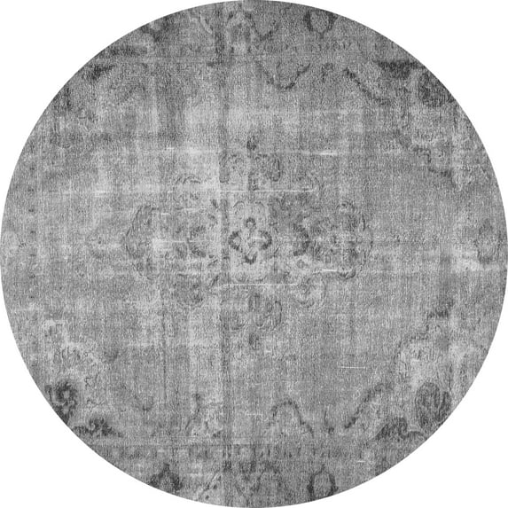 Ahgly Company Indoor Round Persian Gray Traditional Area Rugs, 5' Round