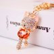 thumbnail image 1 of Llavero creativo con forma de gato de la suerte con incrustaciones de diamantes, accesorio para bolso de mujer, llavero con colgante de metal de gatito, regalo pequeño, 1 of 6