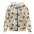 thumbnail image 3 of Garronmavis Cute Rooster Women Long Sleeve Hoodies Cozy Lightweight Women's Zip Up Hoodies Long Sleeve Sweatshirts Oversized Comfy Trendy Fall Fashion Outfits Casual Sweaters, 3 of 7