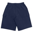 thumbnail image 4 of AHMOMEI Men's Linen Shorts Elastic Waist Drawstring Beach Short for Men Wide Leg Shorts Men Casual with Pockets Navy XXXL, 4 of 4